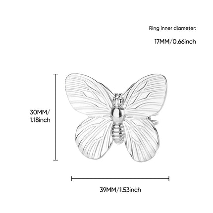 Bagues papillon vintage en acier inoxydable – Bijoux de couple élégants