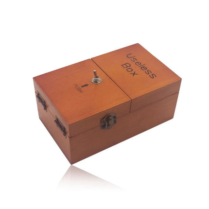 Wooden Useless Box - Interactive Stress-Reduction Toy, Ideal for Gifts - Wnkrs