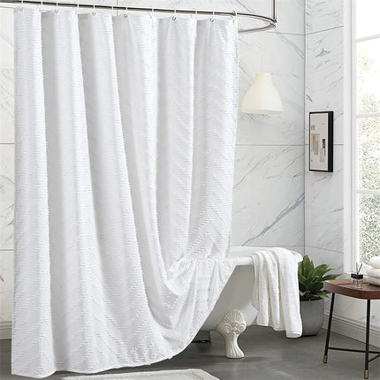 Rideau de douche blanc imperméable de style ferme moderne