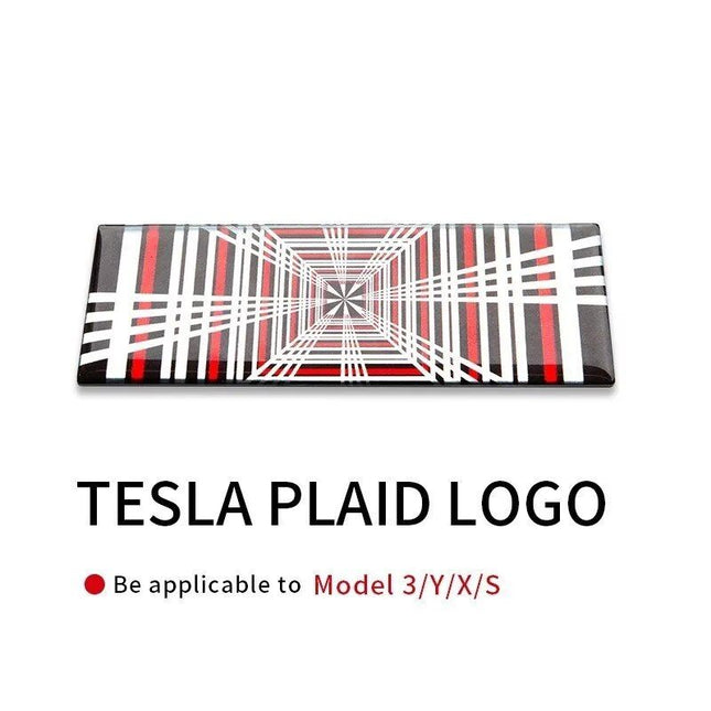 PLAID Emblem Car Sticker for Electric Vehicles - Wnkrs