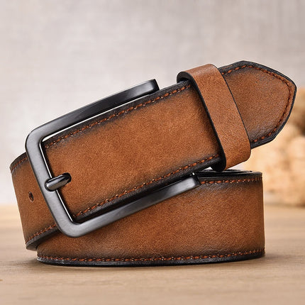 Vintage-Style PU Leather Belt for Men