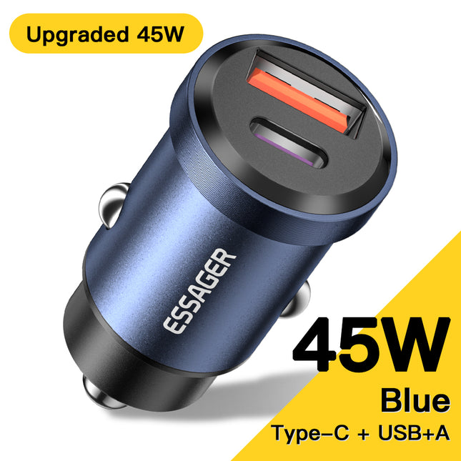 Chargeur de voiture USB 30 W/45 W Quick Charge 4.0 avec ports USB-A et USB-C