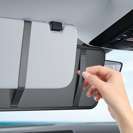 Leather Car Sun Visor Multi-Pocket Organizer for Sunglasses, Cards & More - Wnkrs