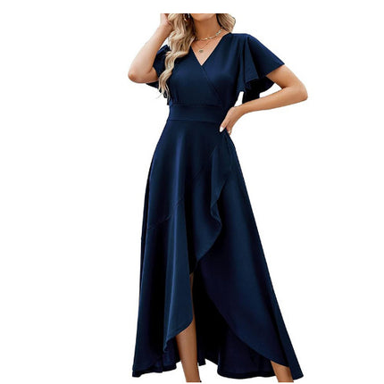 Vestido de noche de satén para mujer, estilo europeo y americano