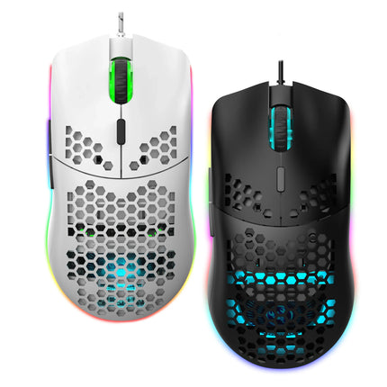 Combo de teclado y mouse para juegos con cable al 60 %: retroiluminación RGB, liviano, ergonómico para computadora portátil