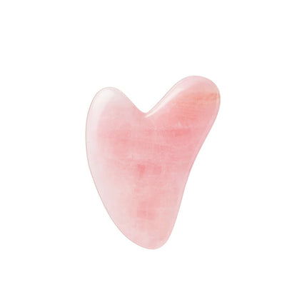 Raspador de cuarzo rosa para gua sha