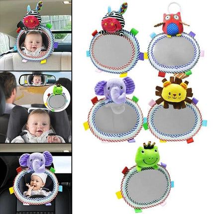 Baby Car Mirror with Plush Animal Toys - Wnkrs