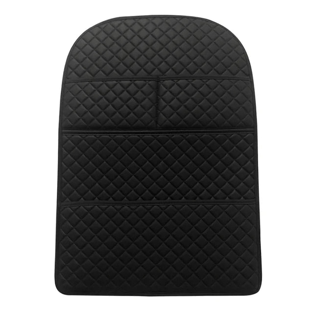 Protection de dossier de siège de voiture universelle en cuir avec poche de rangement et tapis de protection