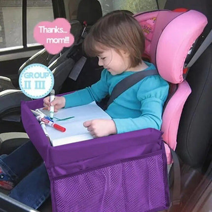 Kids Travel Play & Snack Car Seat Tray Multi-Functional Organizer - Wnkrs