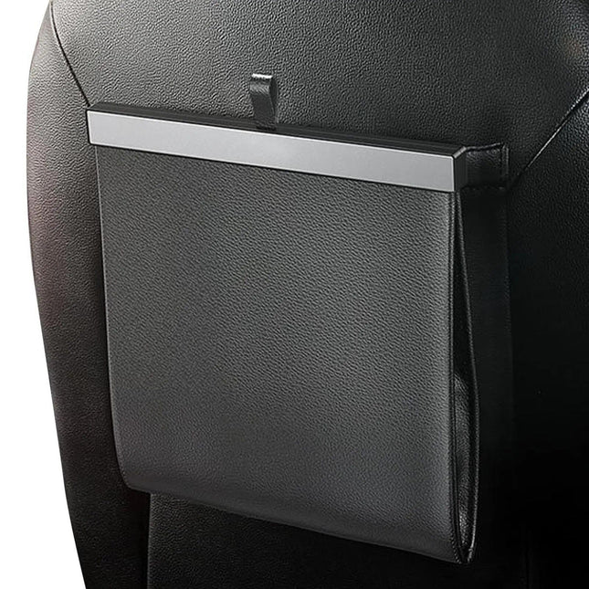 Luxury Waterproof Leather Car Trash Bin - Easy Install, Space-Saving & Magnetic Closure - Wnkrs