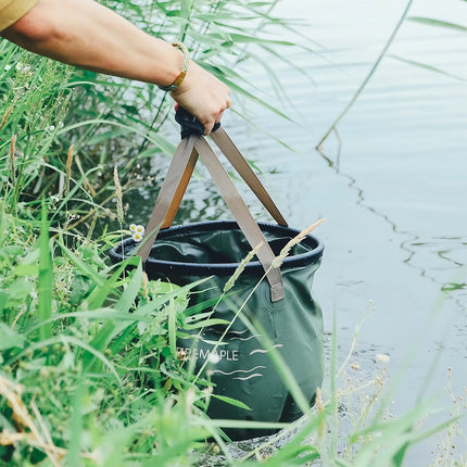 Cubo de camping plegable: cubo de lavado de gran capacidad apto para uso alimentario