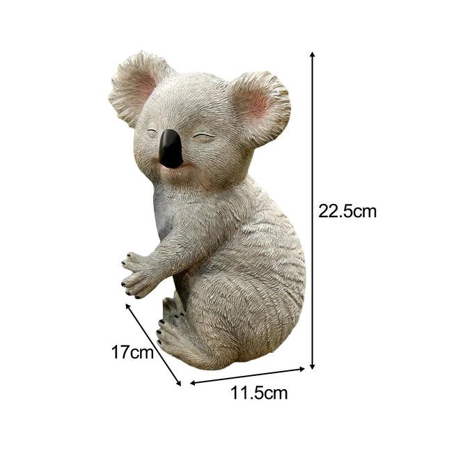 Encantadora estatua de koala para exteriores para la decoración del jardín