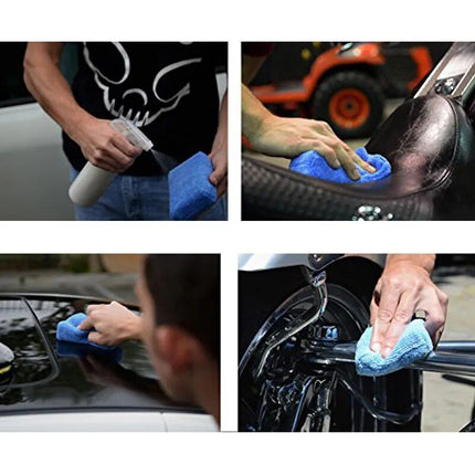 Microfiber Car Cleaning Sponge Cloths & Wax Polishing Pads - Wnkrs