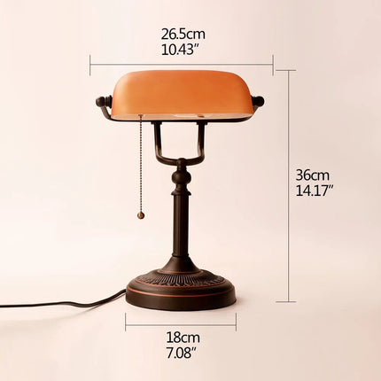 Retro Vintage Matted Orange Glass Table Lamp - Wnkrs