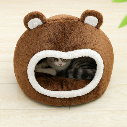 Lit pour chat en peluche confortable