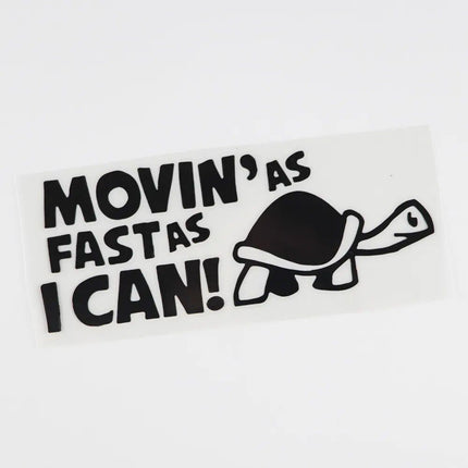 Reflective "Moving As Fast As I Can" Animal Car Decal - Wnkrs