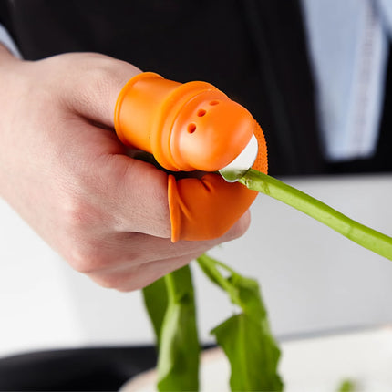 Protector de dedos de silicona para cuchillos de pulgar para cosechar y hacer jardinería