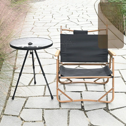 Portable Folding Round Camping Table with Light Stand