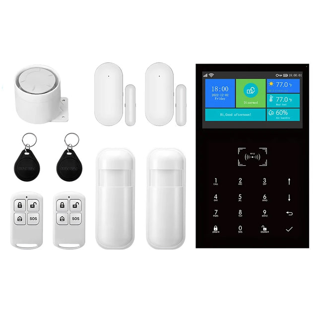 Smart Home Alarm System with Touch Screen and Motion Detector