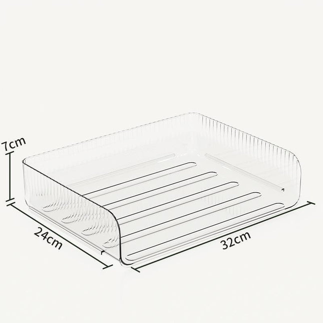 Organiseur de bureau transparent empilable pour fournitures de bureau