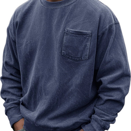 Men's Pullover Round Neck Long Sleeves Sweater