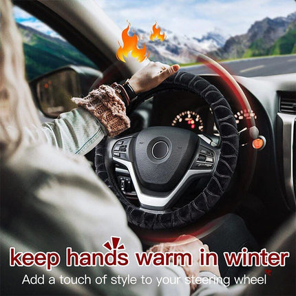 Soft Winter Warm Plush Car Steering Wheel Cover - Wnkrs