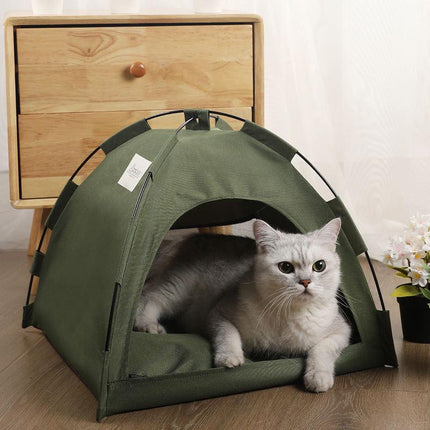 Tienda de campaña para gatos con forma de concha para el invierno: acogedora cama y casa para gatos