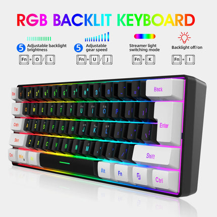 61-Key Wired Gaming Keyboard and RGB Backlit Mouse Combo