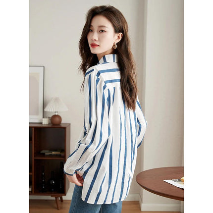 Women's Striped Chiffon Blouse