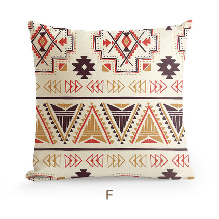 Bohemian Homestay Ethnic Style Pillow Living Room Sofa Cushion Office Pillow Car Backrest Pillow Case - Wnkrs