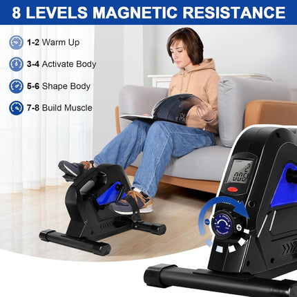 Compact Under Desk Bike Pedal Exerciser with Magnetic Resistance - Wnkrs