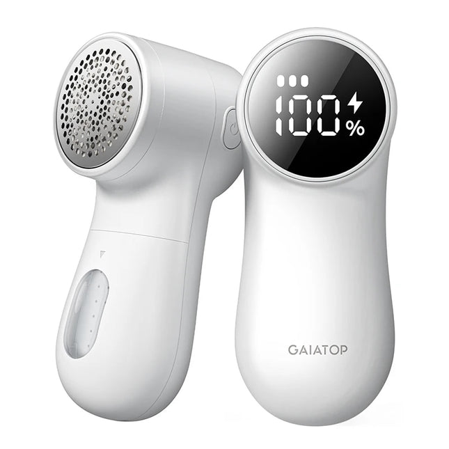 Rechargeable Electric Lint Remover with Digital Display & Stainless Steel Blades