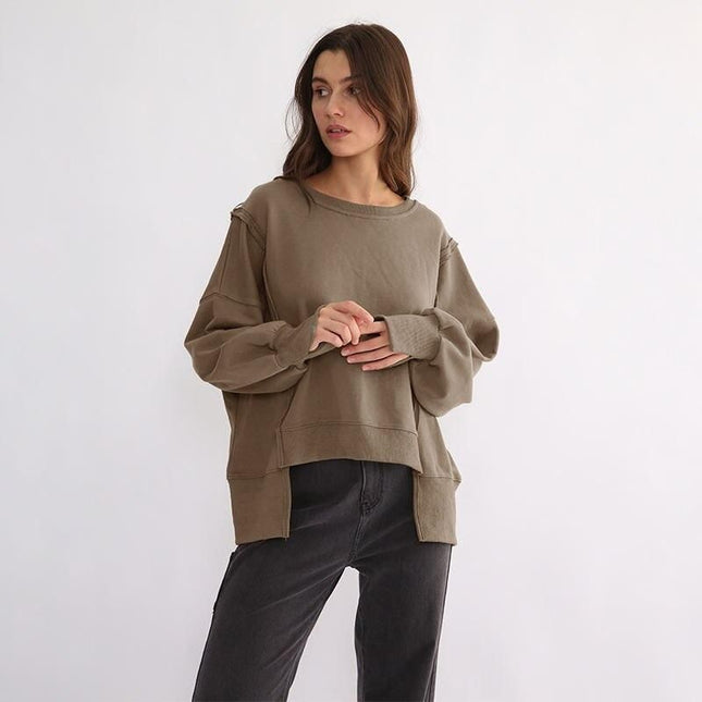 Sweat-shirt oversize chic en coton