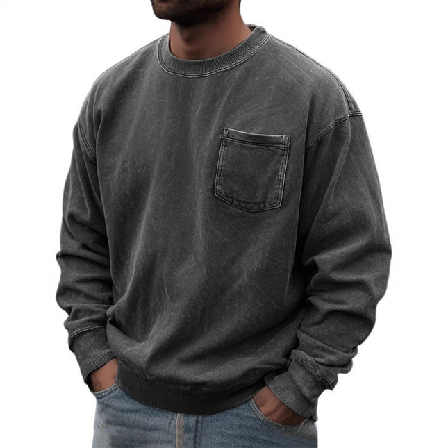 Pull à col rond et manches longues pour homme