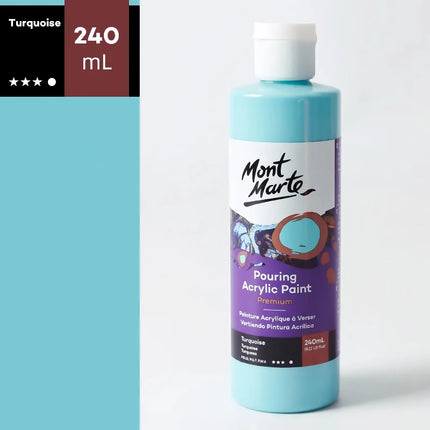 Pintura acrílica fluida de alto brillo de 240 ml: pigmento artístico resistente al agua y al sol