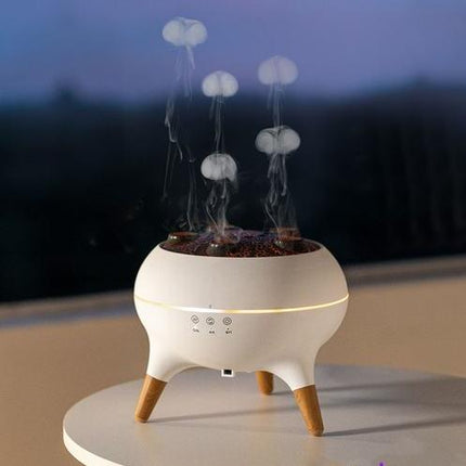 Humidificador y difusor de aroma con forma de medusa y lámpara de noche