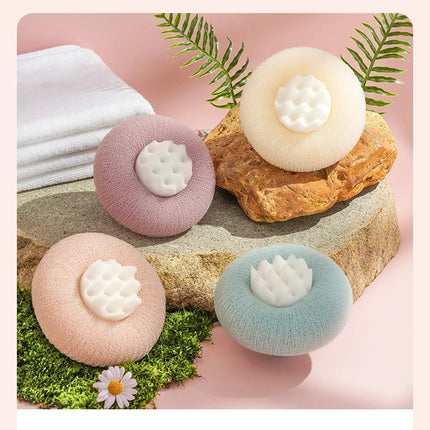 Flower Pattern Suction Cup Bath Sponge