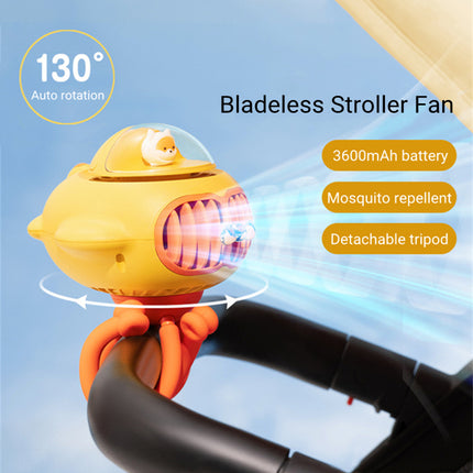 Portable USB Baby Stroller Fan with 3600mAh Rechargeable Battery