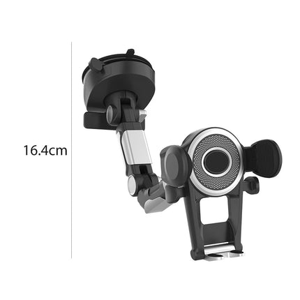 Universal 360° Rotating Car Phone Holder with Suction Cup & Retractable Number Plate Design - Wnkrs