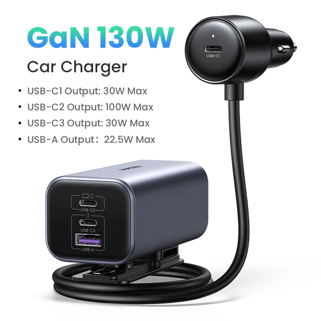 Cargador de coche UGREEN de carga rápida de 130 W