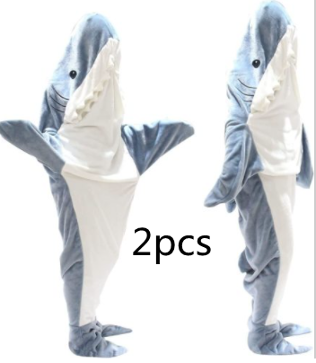 Home Soft Flannel Shark Blanket Hoodie - Wnkrs