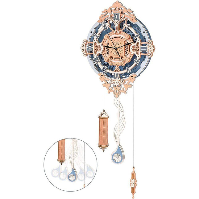 Wall Clock 3D Wooden Puzzle - Enchanting IQ Puzzle Model - Wnkrs