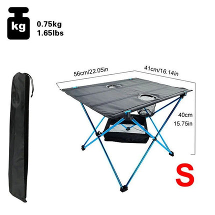 Ultra-Light Folding Outdoor Picnic Table Set with Aluminum Alloy Frame - Wnkrs