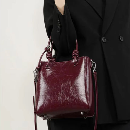 Sac à main bandoulière en cuir véritable