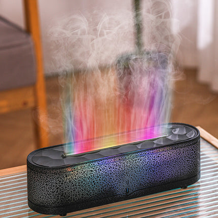 Diffuseur d'arômes Rainbow Flame et humidificateur USB à ultrasons avec télécommande