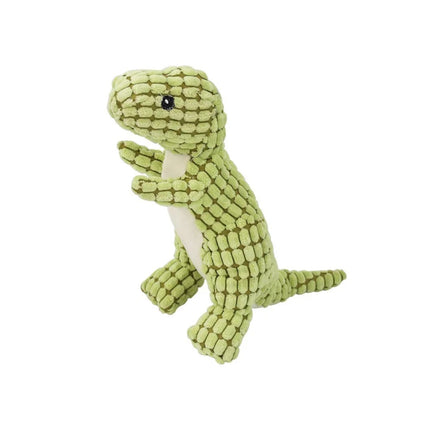 Lindo juguete de peluche de dinosaurio para masticar para perros