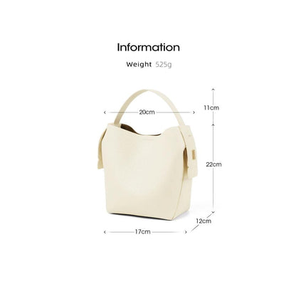 Sac seau en cuir véritable pour femme, sac à bandoulière et à bandoulière