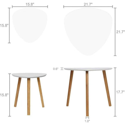 Modern Minimalist Bamboo Nesting End Tables - Wnkrs