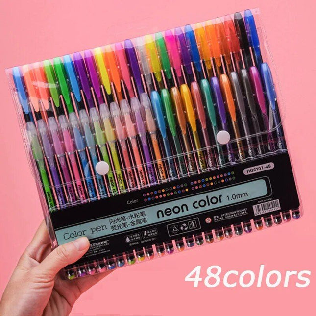 48-Color Gel Pen Set for Kids - Wnkrs