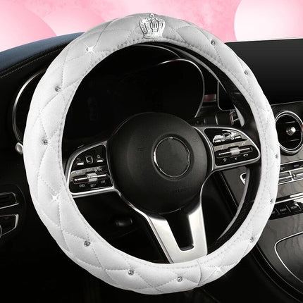 Motocovers Universal Anti-Slip Suede Car Steering Wheel Cover - Wnkrs